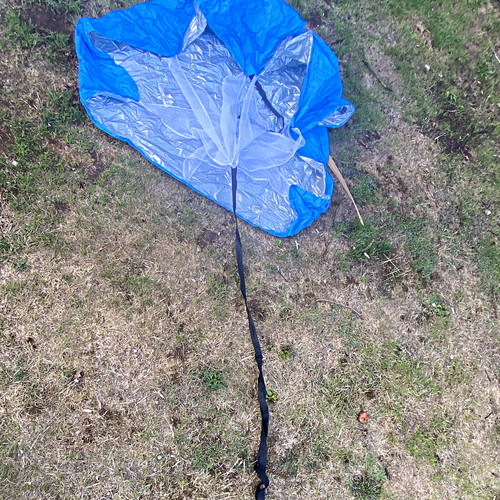 Blue grey parachute power kite - parachute,