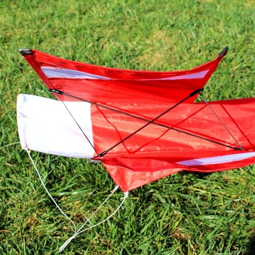 Red biplane kite nylon - kite, 3d